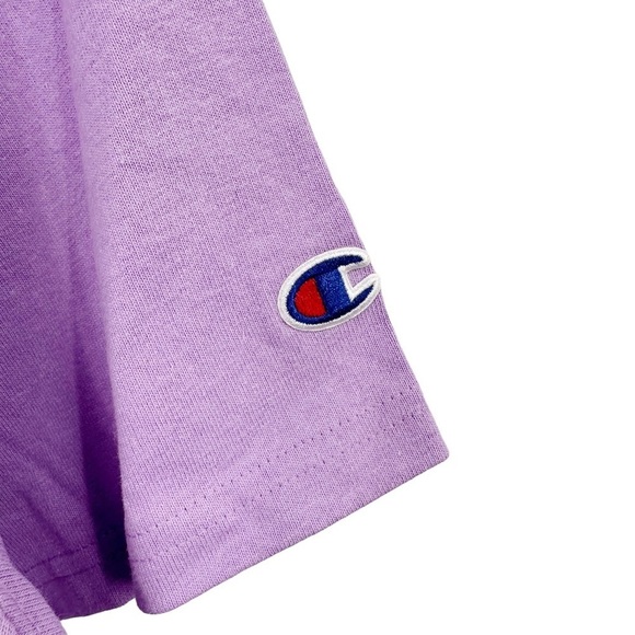 Champion Purple Heritage Crewneck Tee Short Sleeve w Printed Logo Cotton XXL - Picture 4 of 8